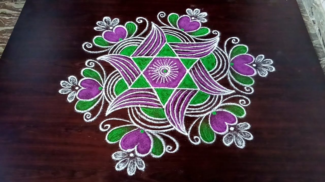 🌺 Margazhi kolam🌺Sankaranthi muggulu//Danurmaasam flower muggulu//Pongal 2025 poo kolam//Latha kolam