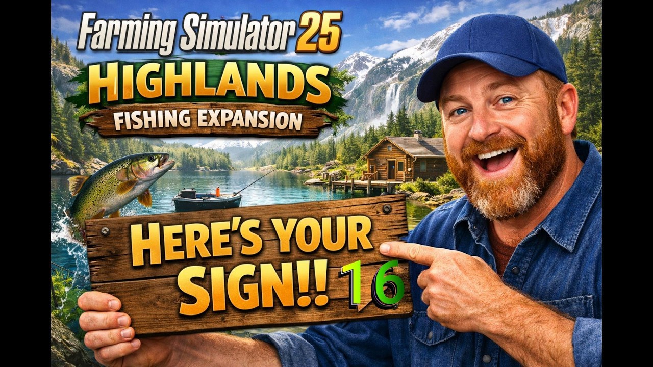 Here's Your Sign!! - Highlands Fishing Expansion - Farming Simulator 25, Ep. 16...