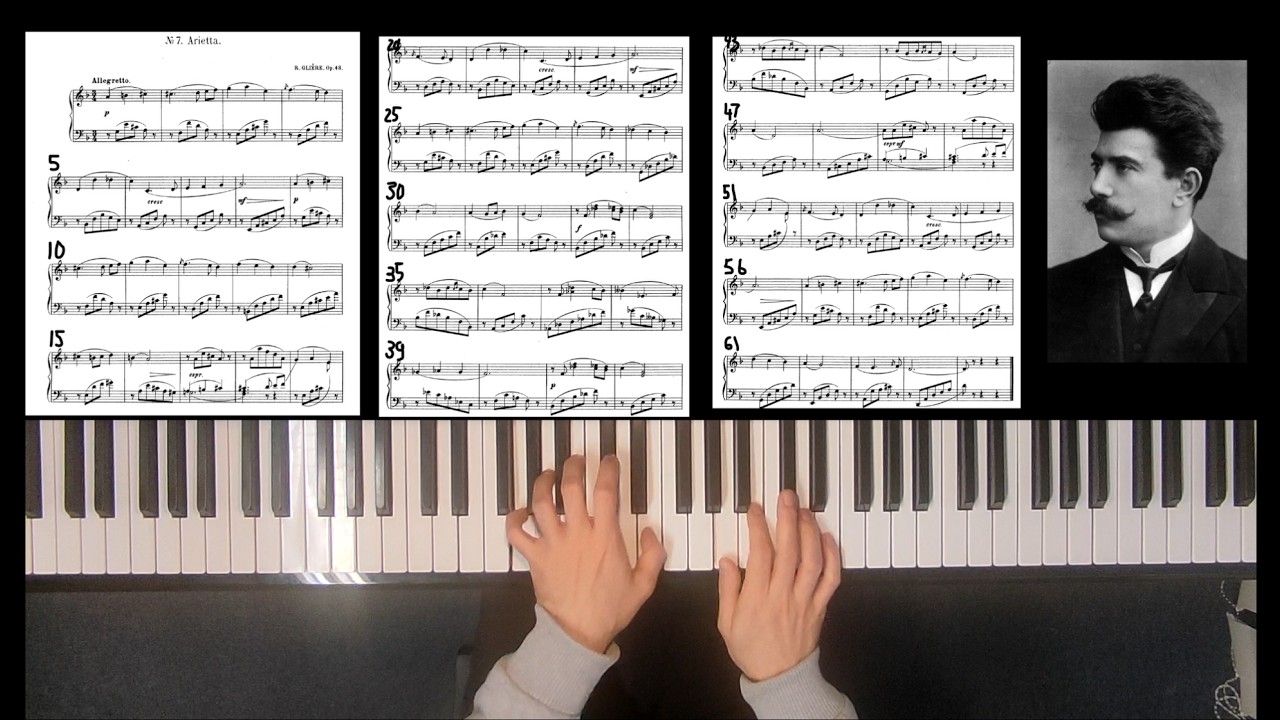 Glière - Arietta Op. 43 No. 7 - Lesson / Tutorial