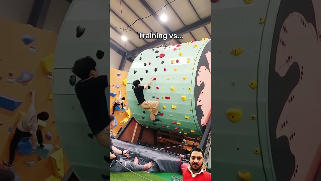 Training vs performance #climbing #olympicspirit #teamolympian #sports