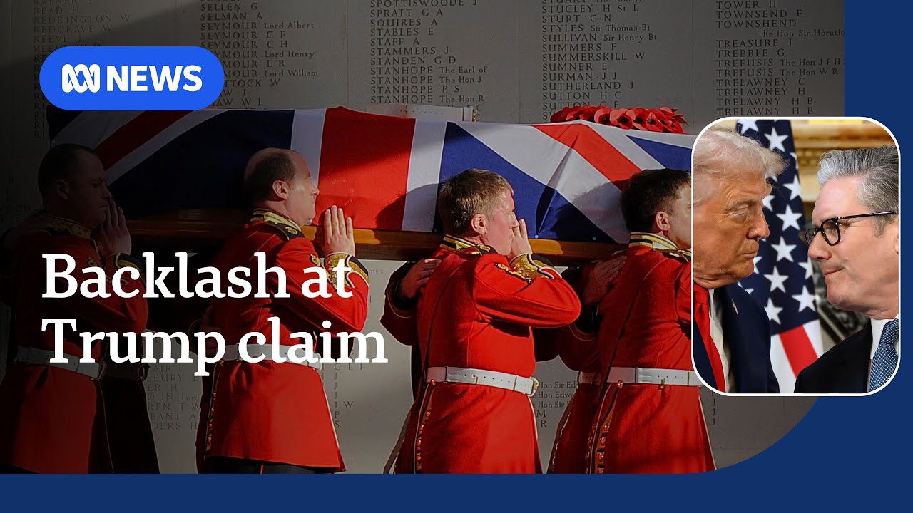 UK PM demands Donald Trump apologise for claim NATO troops swerved front line | ABC NEWS
