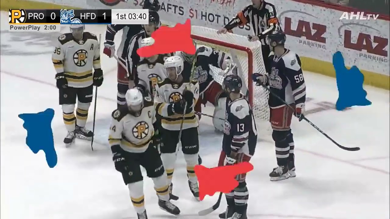 Dylan Garand doesn't quit and makes a great while dealing with a Bruin in his feet