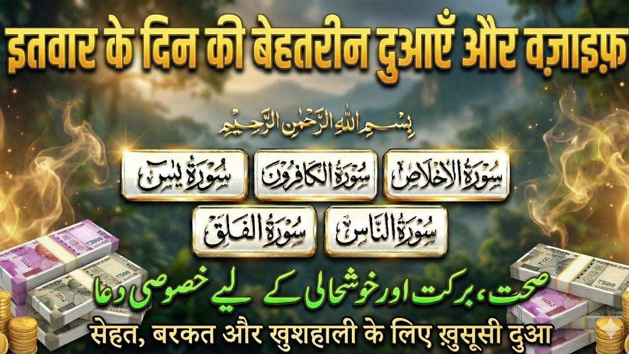 Sunday Ke Din Surah Yaseen Ka Khas Wazifa | Health Aur Rizq Mein Barkat Ki Dua. 4 Qul Sharif 