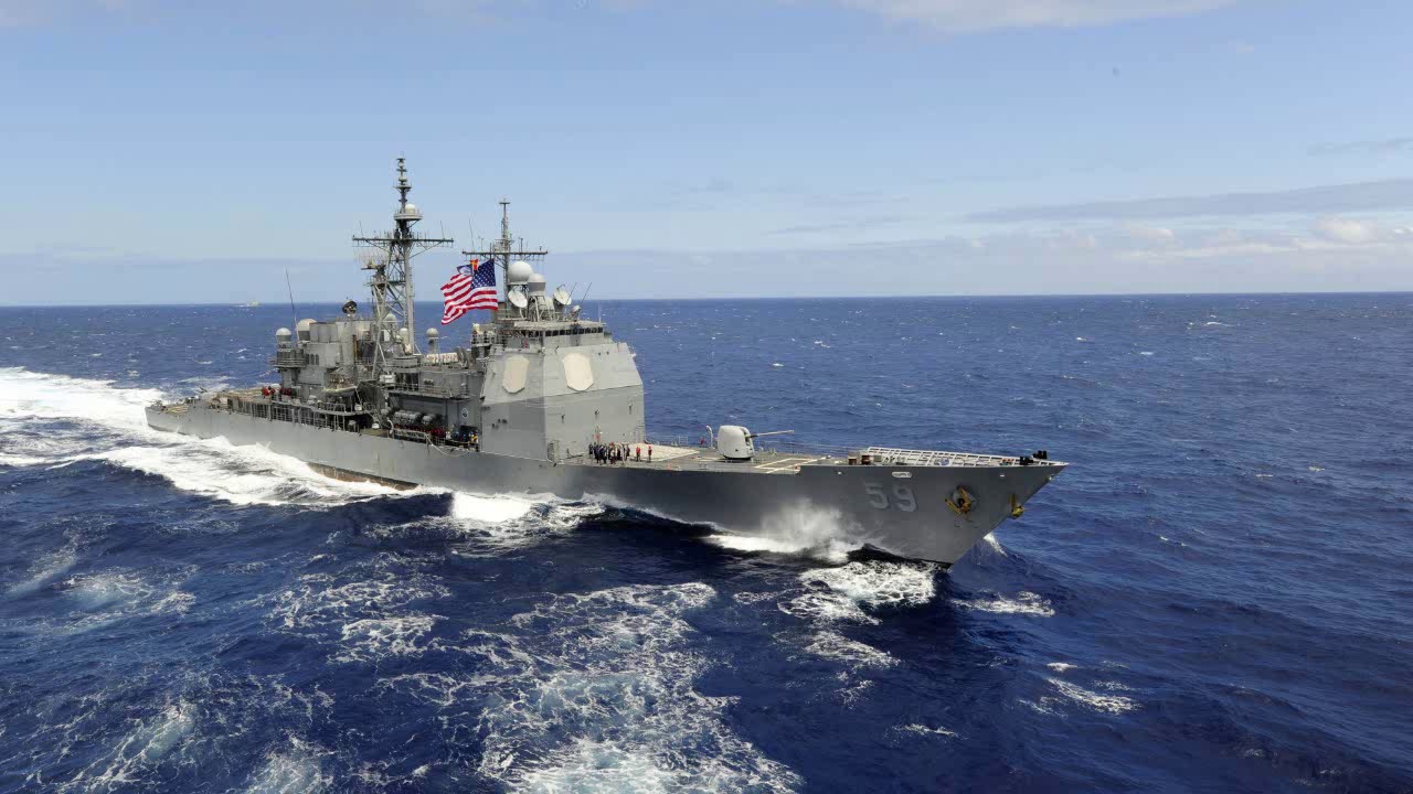 MALABAR 2020 IV - USS Princeton (CG 59) conducts flight operations and a live-fire exercise