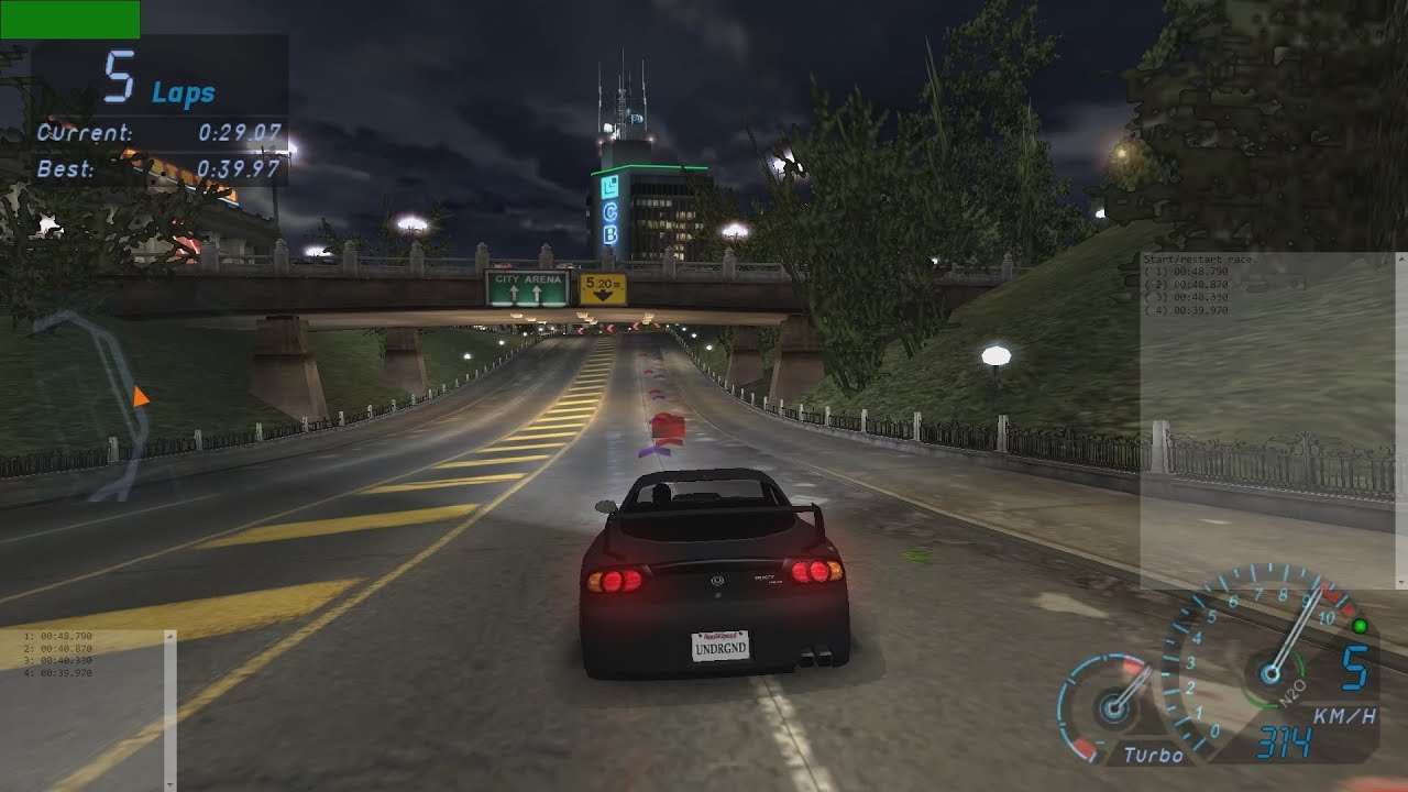 NFS Underground - Leaderboard Time Attack vs Ghosts with Virtuallenge.com WR Client