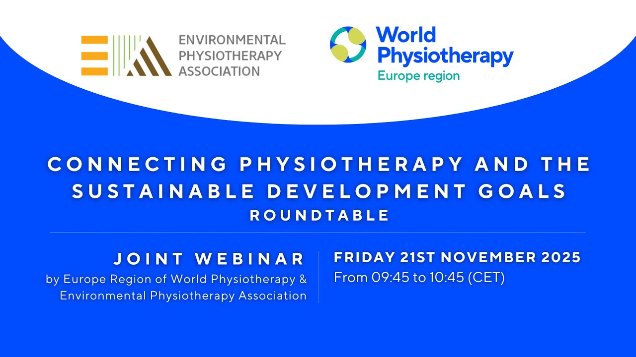 Webinar | Connecting Physiotherapy and the Sustainable Development Goals - Roundtable