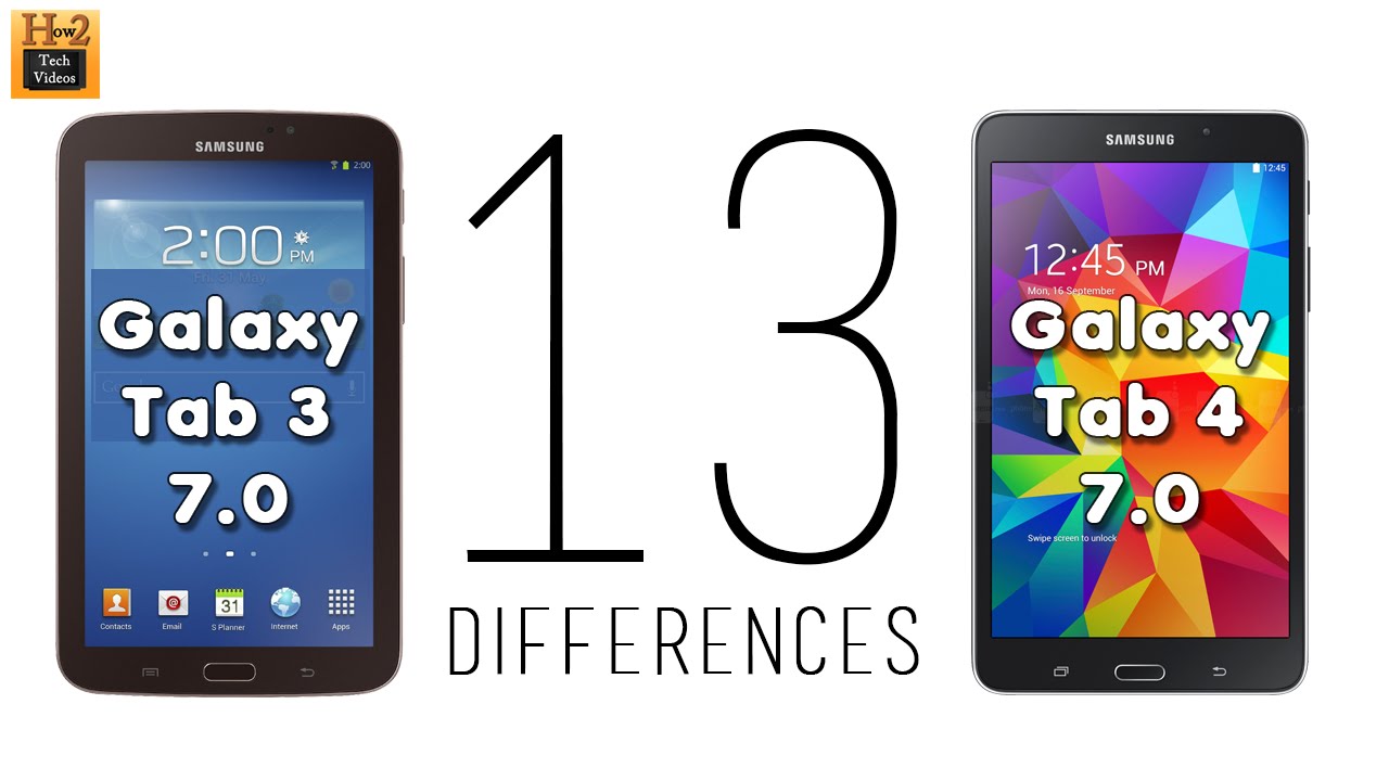13 Differences Between Galaxy Tab 3 7.0 and Tab 4 7.0​​​ | H2TechVideos​​​