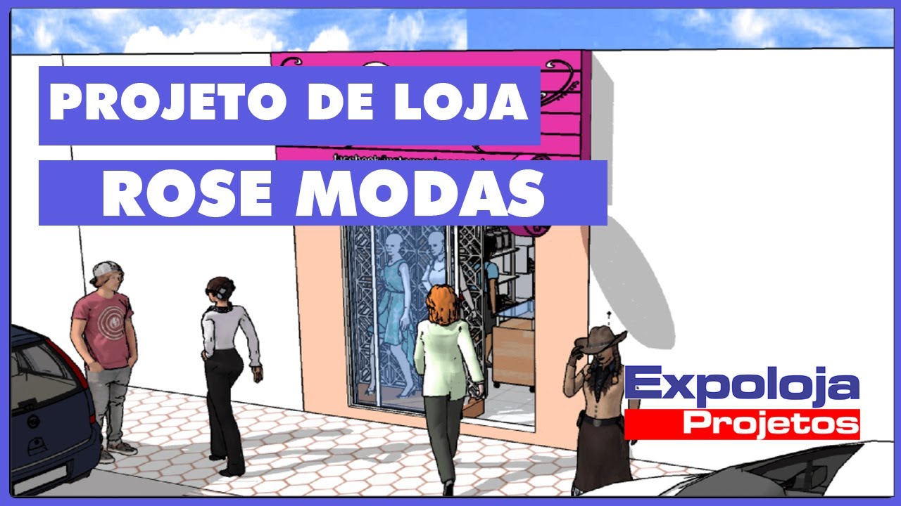 Projeto de Loja ROSE MODAS em Cuiab&aacute; MT - Expoloja Projetos