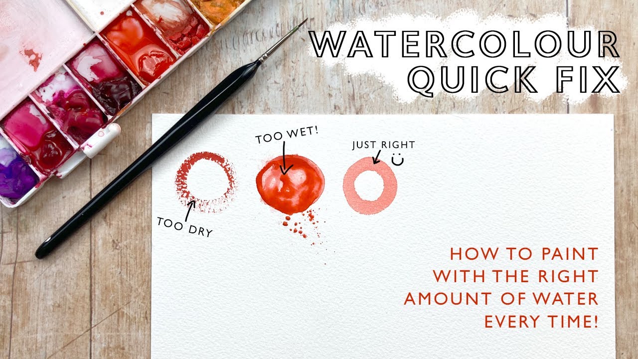 Как рисовать акварелью, используя каждый раз правильное количество воды!