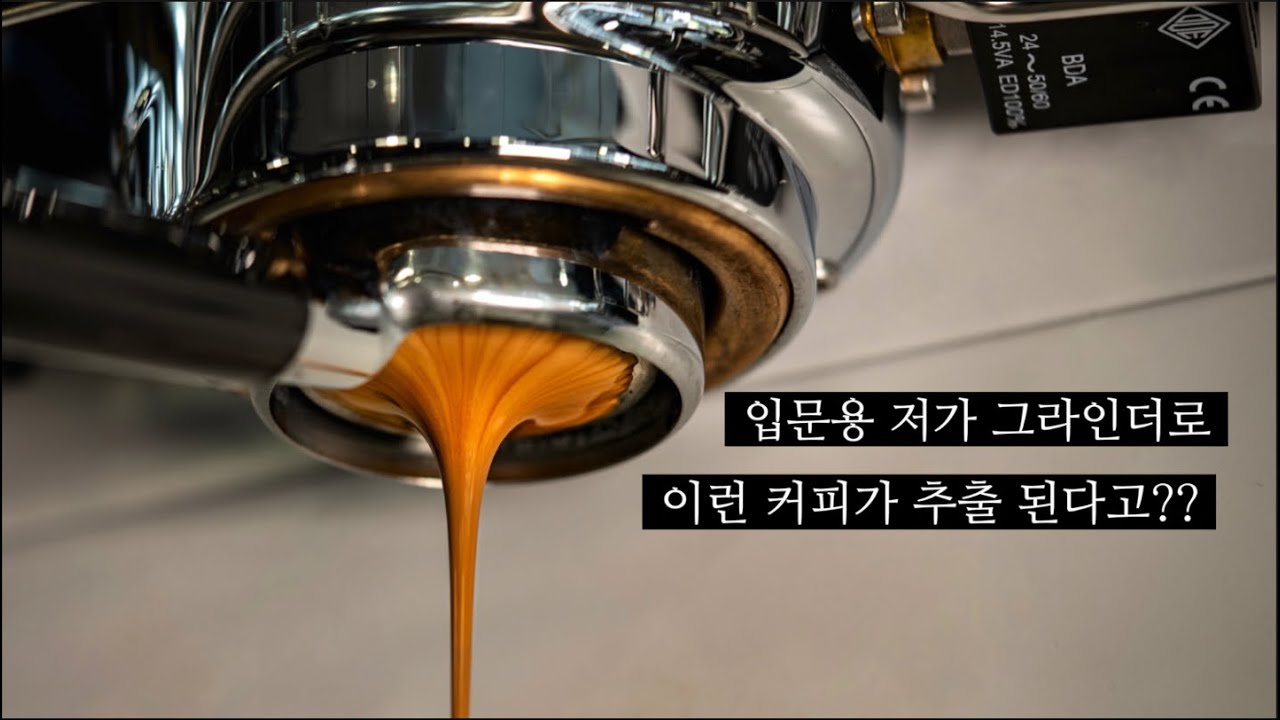 위즈웰 전동 커피 그라인더 싸다고 무시했는데 성능봐라?? - 보랄 커피머신과 추출해봤습니다