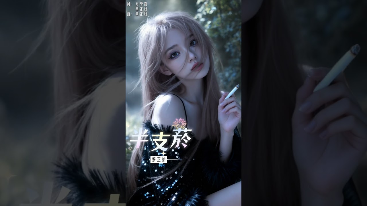半支菸 - 蔡芷妍｜「這半支菸燒佇心內底，親像陣煙一拍就散」動態歌詞 #原創歌曲 #唱歌 #songs #台語流行 #女聲情歌