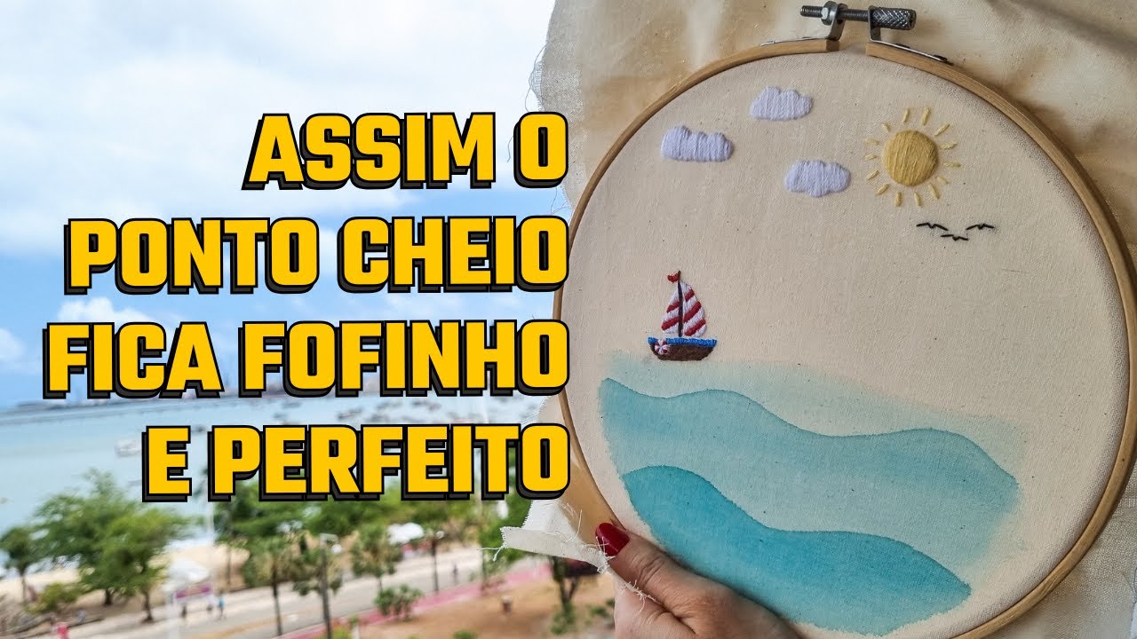 Bordando ponto cheio com relevo muito fácil