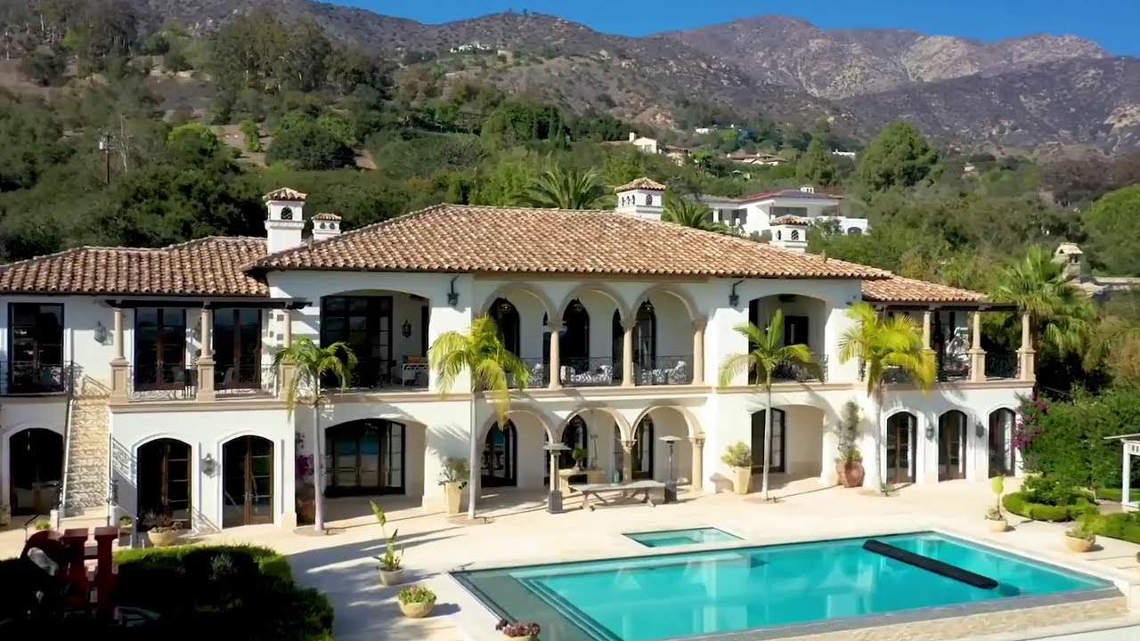 This $33,500,000 Iconic Montecito Estate embodies the California dream  4K | Million 💲 Designs