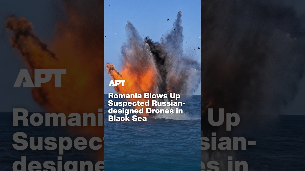 WATCH: Romania Destroys Two Suspected Russian Drones Near Black Sea Gas Project | APT