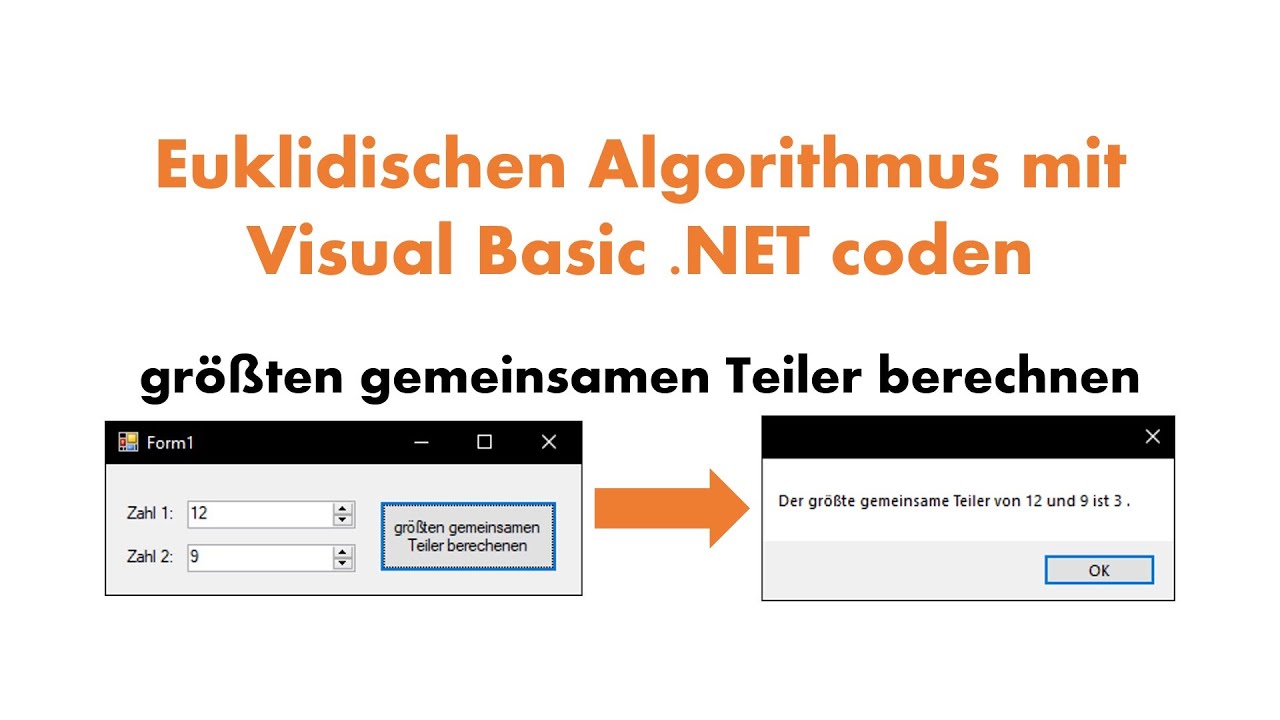 Euklidischen Algorithmus programmieren | Visual Basic .NET #4