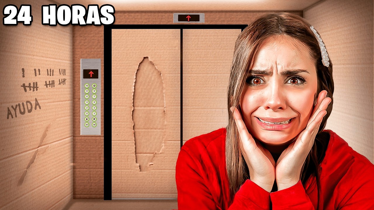 24 HORAS EN UN ELEVADOR DE CARTON !!