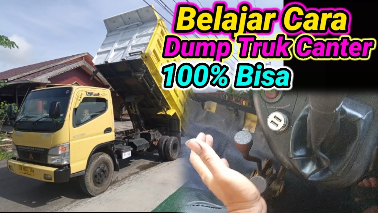 Cara dumping truk //belajar dumping truk canter auto bisa