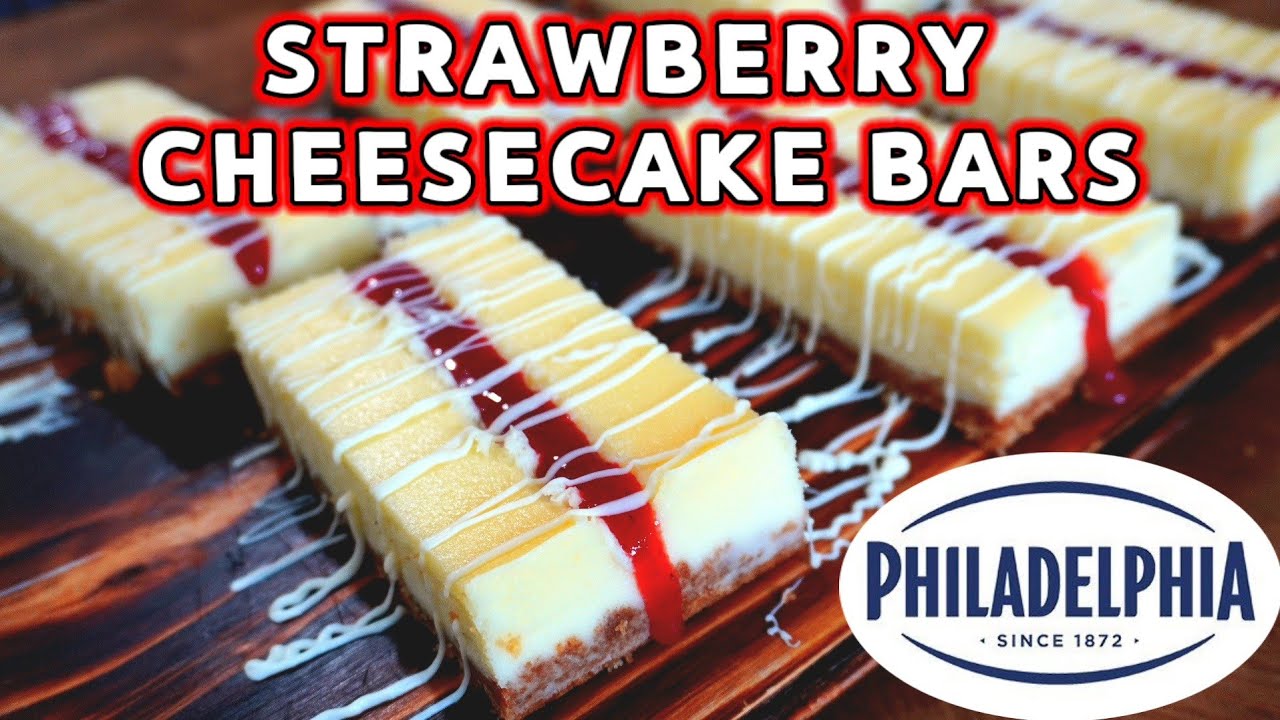 Philadelphia Strawberry Cheesecake Bars | At Home