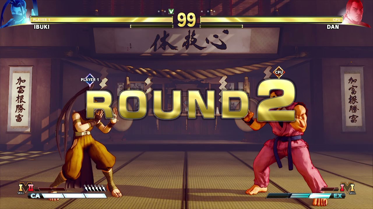 STREET FIGHTER V Ibuki vs Dan