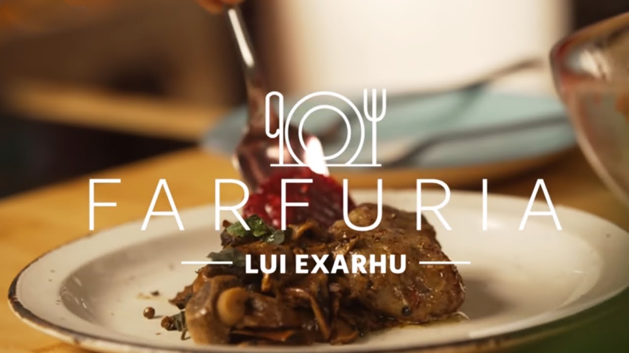 Rețetă de ficat de porc, în prapure, cu ciuperci și sfeclă | Răzvan Exarhu