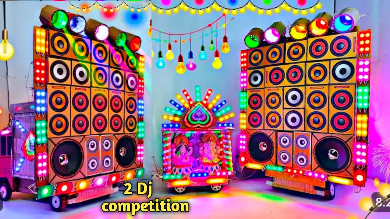 Mini Dj Setup | how to make mini dj truckwith cardboard Making Dj truck | dj Wal, dj wala gadi dj
