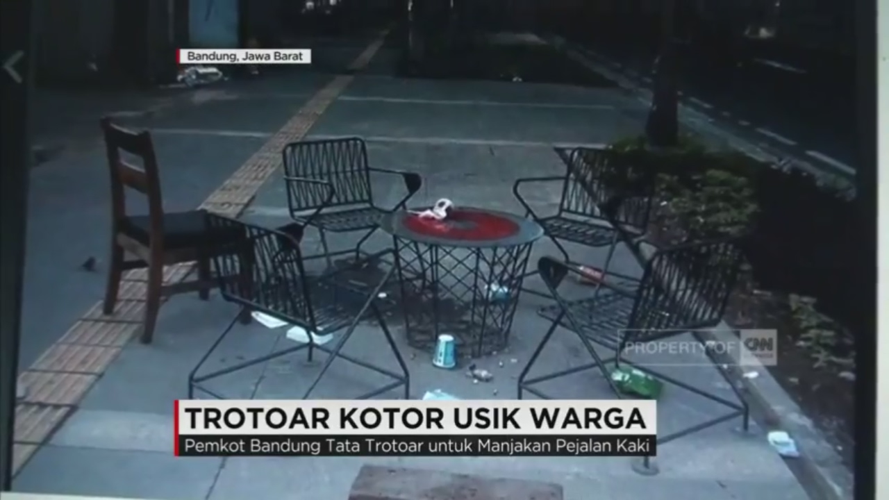 Trotoar Kotor Usik Warga Warga Bandung