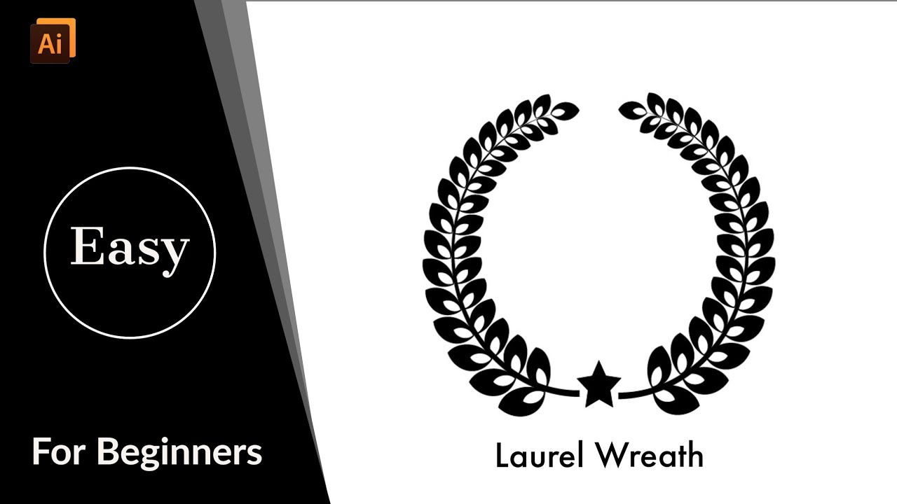 How To Create a Laurel Wreath Vector in Adobe Illustrator | Gfx mentor | Design Tutorial 360