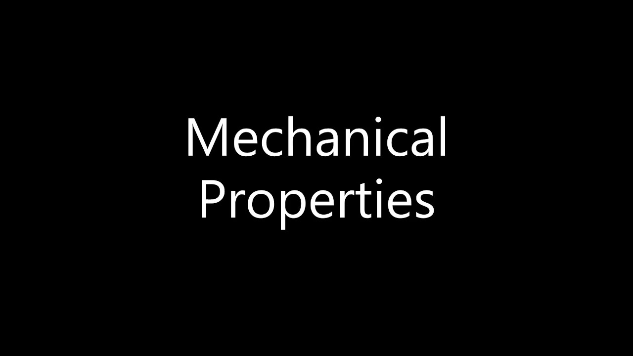 Materials Science - Mechanical Properties