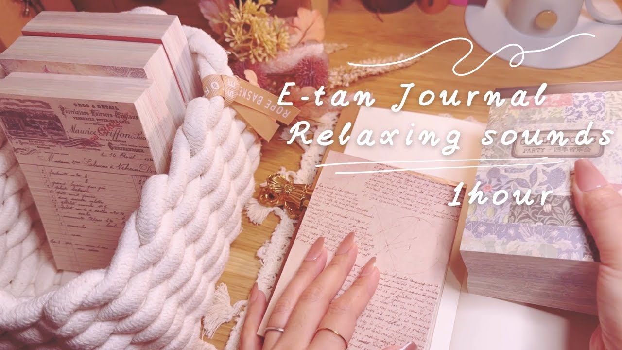 ASMR| 1時間コラージュの音で癒される🌿‬🌱Scrapbooking Journaling Relaxing sounds