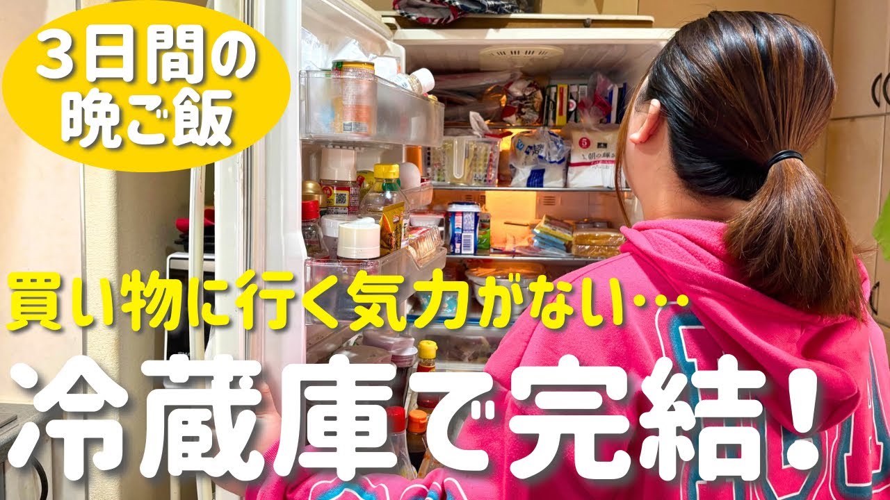 【3日間の晩ご飯】もう悩まない！冷蔵庫にあるもので回せる節約献立
