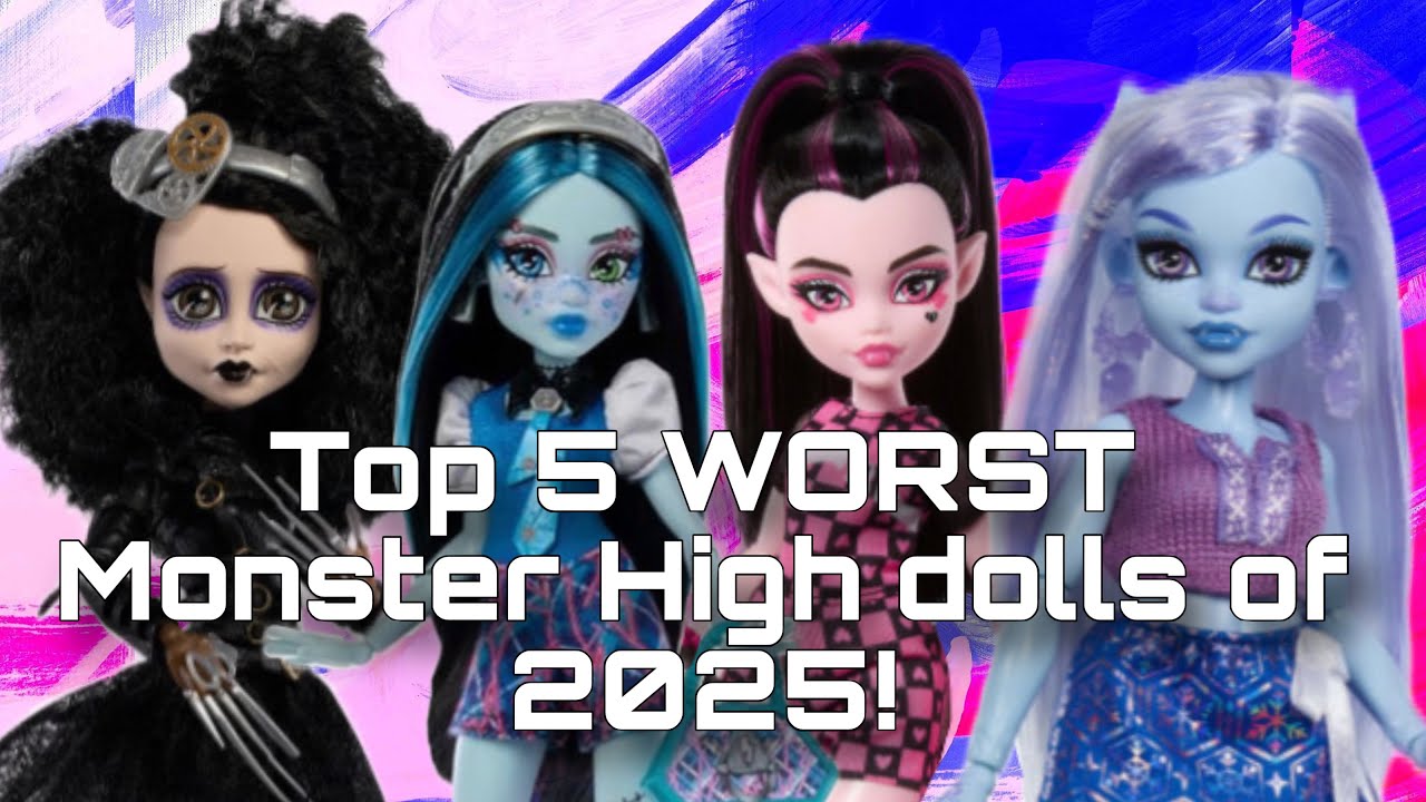 RANKING MY TOP 5 LEAST FAVORITE MONSTER HIGH DOLLS OF 2025! | Tier lists with Lizzie 