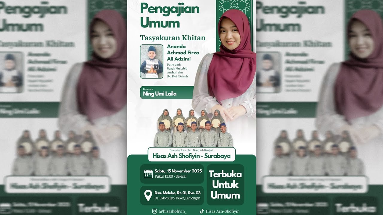 🔴 LIVE PENGAJIAN UMUM BERSAMA NING UMI LAILA TASYAKURAN KHITAN ANANDA ACHMAD FIRZA ALI ADZIMI