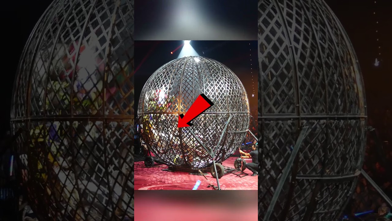 Motorcycle accident in circus performing in the 