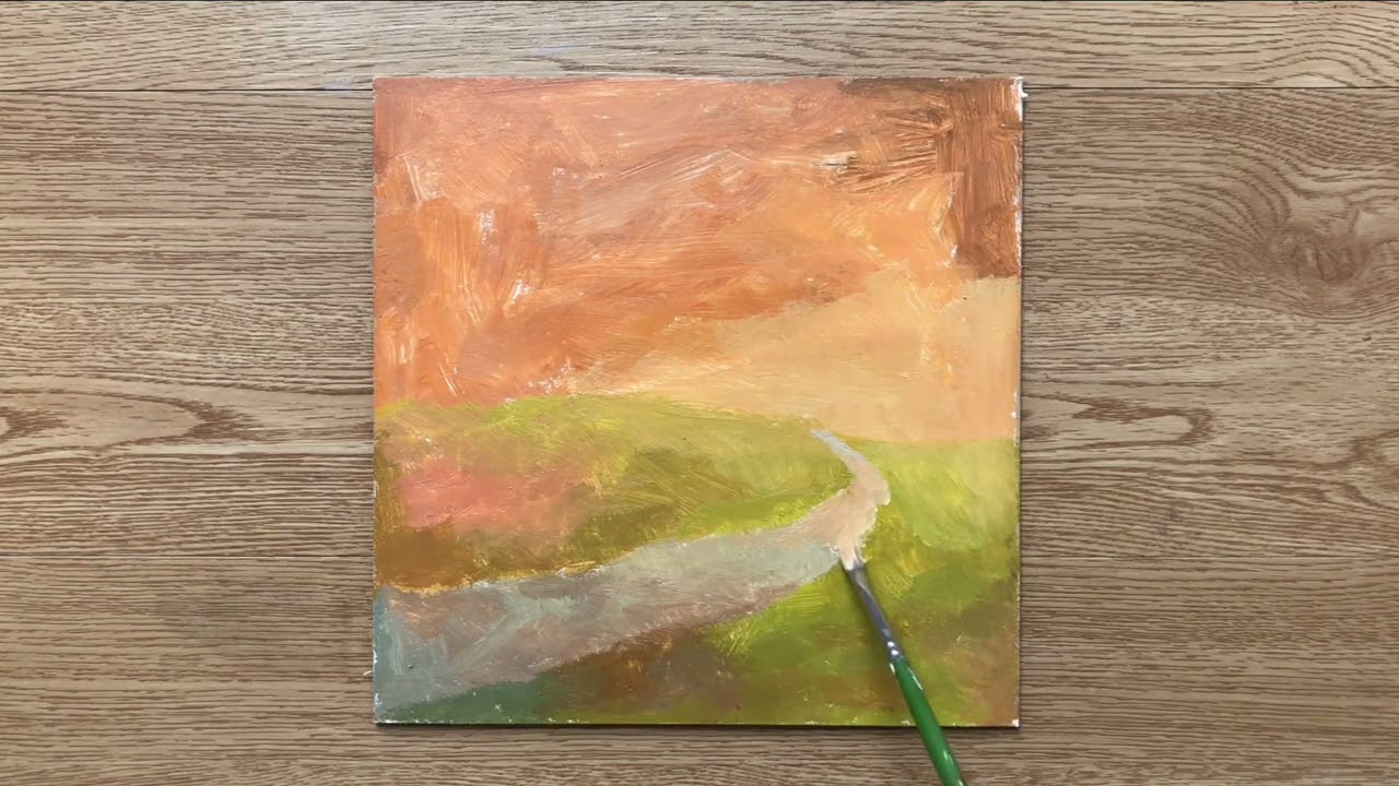 How to paint a sunset | Easy Painting for Beginners | Acrylic Painting