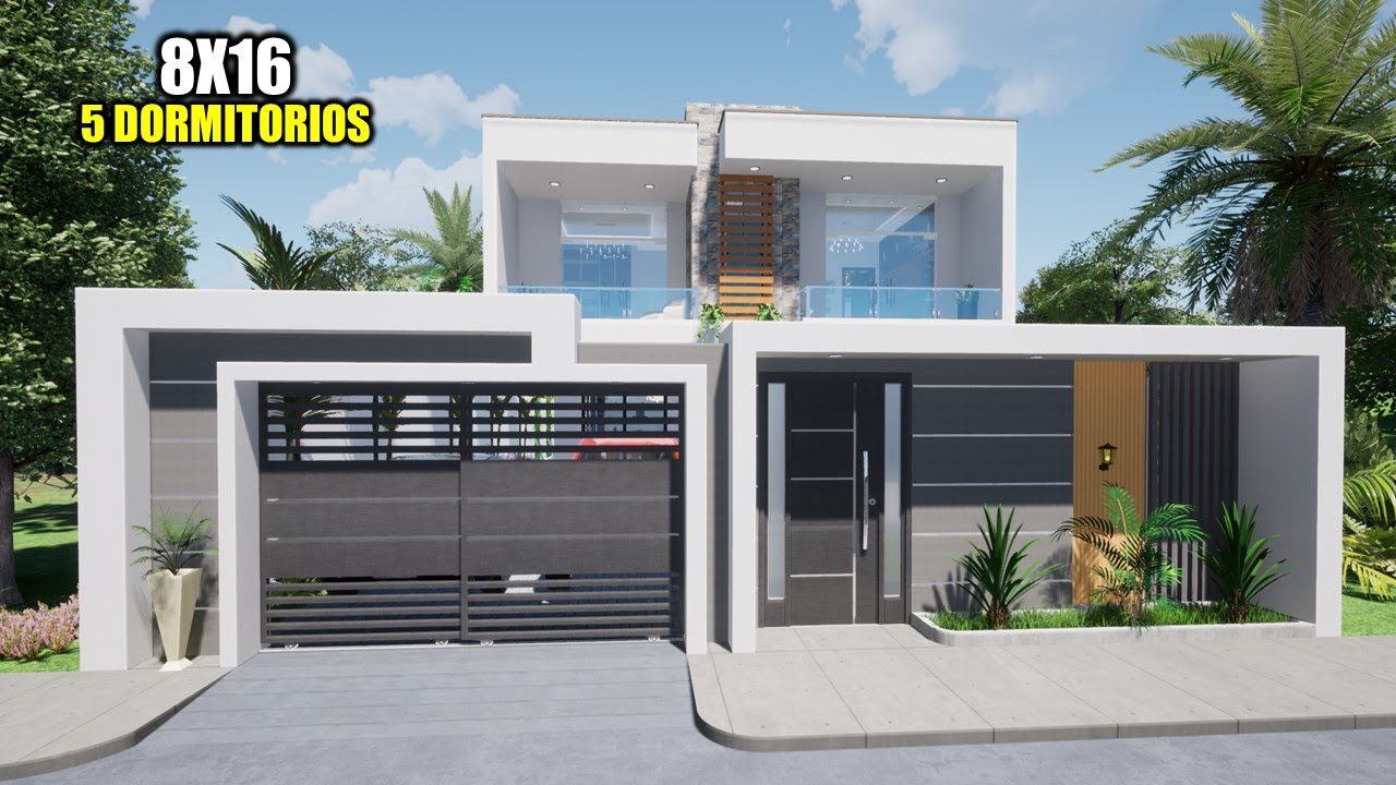 LINDA CASA DE DOS PISOS - 5 DORMITORIOS 8x16 (RVL CASAS 2020)
