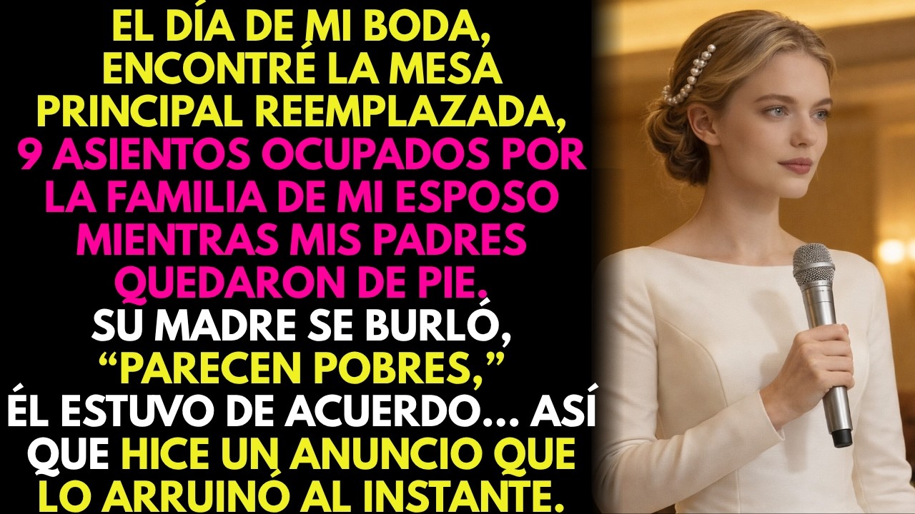 En mi boda humillaron a mis padres&hellip; hice un anuncio que lo destruy&oacute; al instante