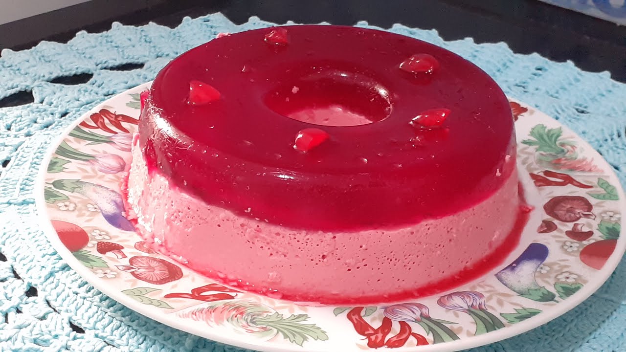 SOBREMESA COM GELATINA COM 2 INGREDIENTES - FÁCIL E DELICIOSA