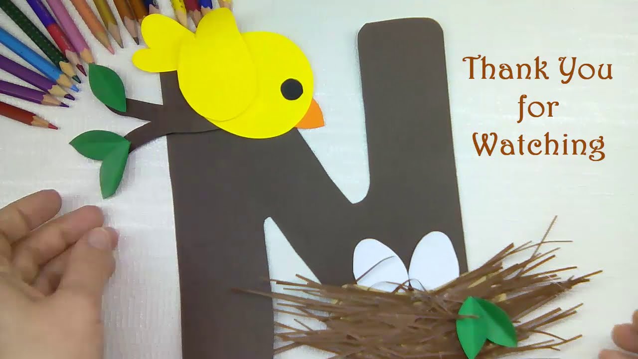 Paper Craft Letter N / DIY / Easy