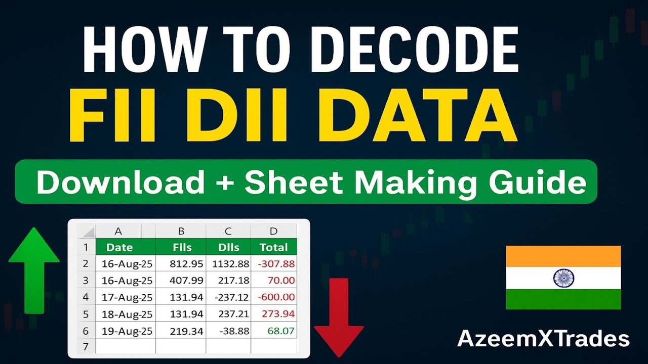 HOW TO DECODE FII DII DATA | HOW TO DOWNLOAD FII DII DATA | HOW TO MAKE FII DII DATA SHEET