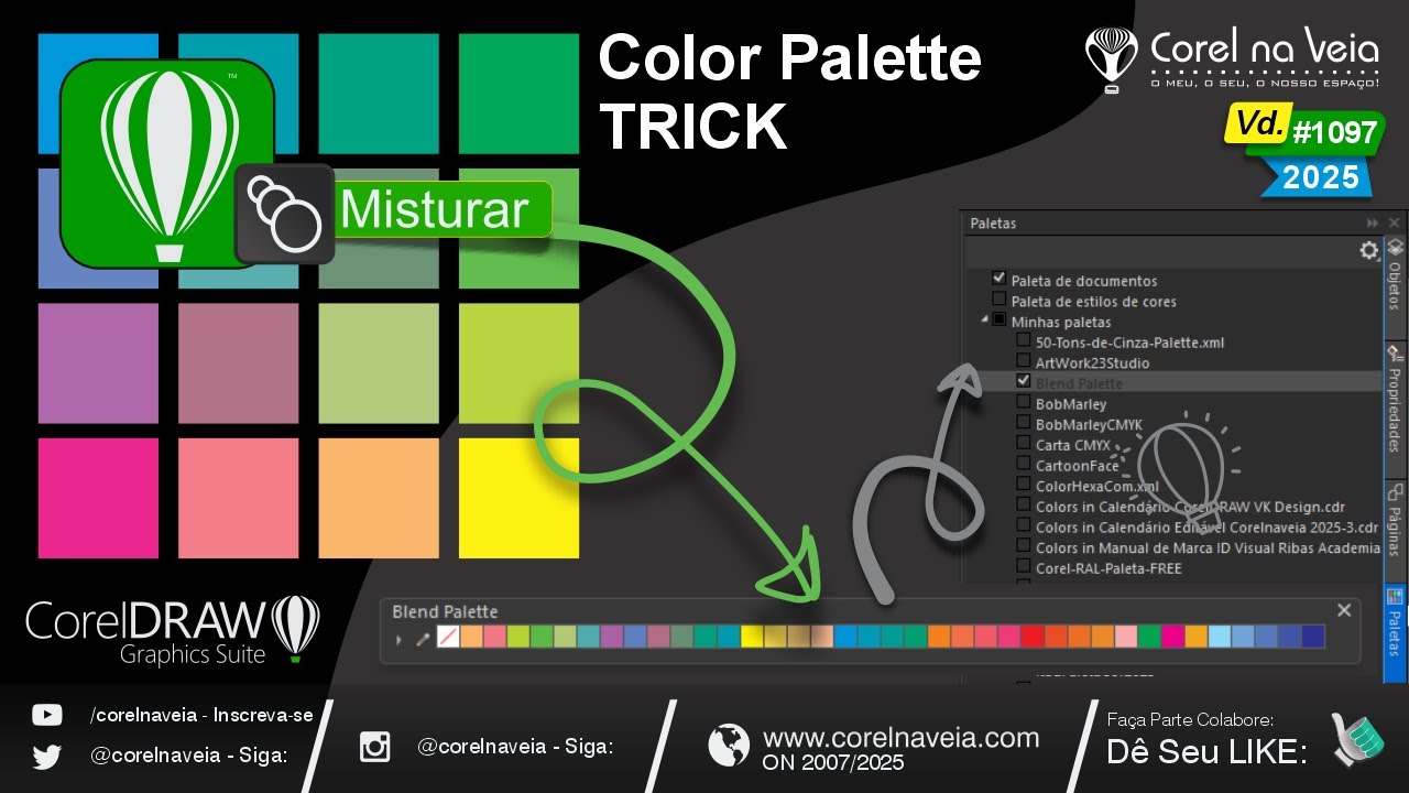 Trick Color Palette with Blend Tool in CorelDRAW