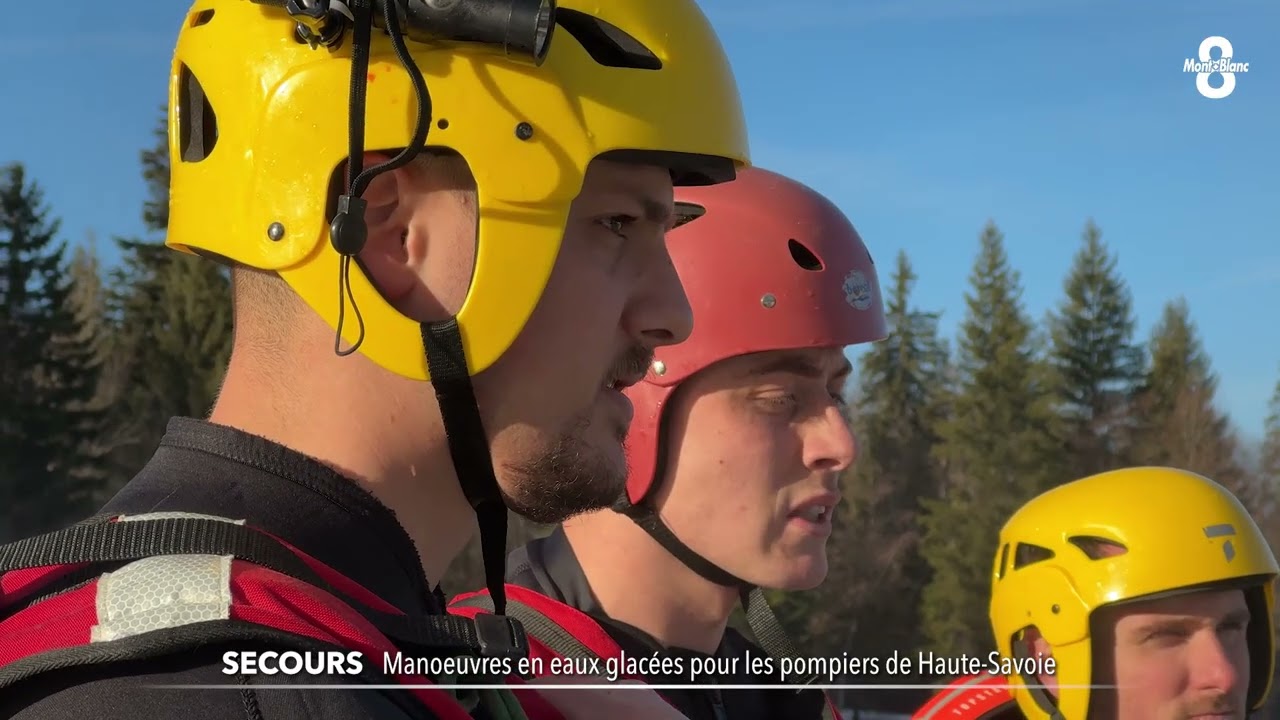 Manoeuvres en eaux glacées pour les pompiers de Haute-Savoie
