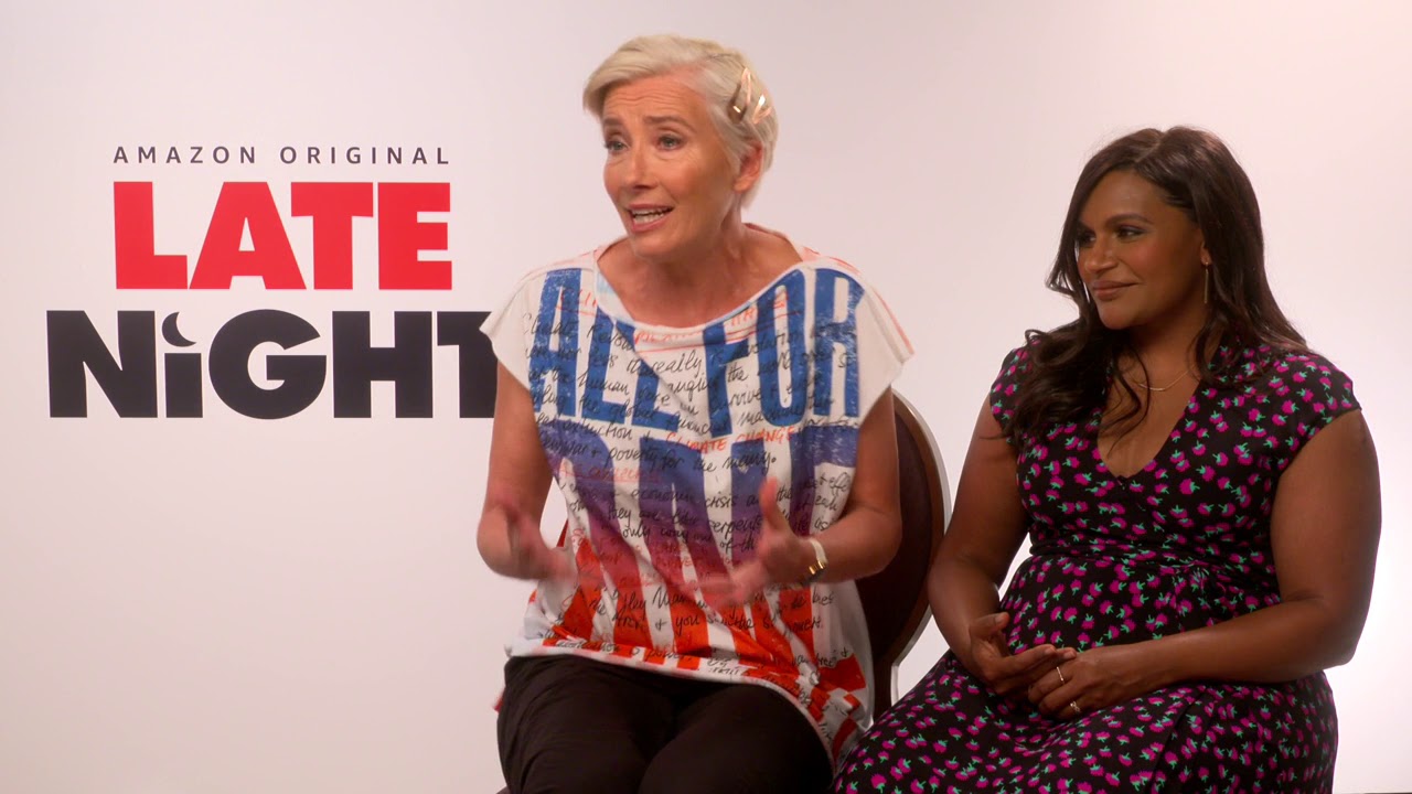 Late Night: Emma Thompson & Mindy Kaling Official Movie Interview | ScreenSlam
