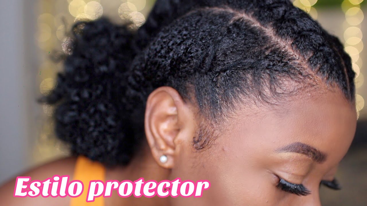 PEINADO PARA CABELLO AFRO 4C ESTILO PROTECTOR FÁCIL PARA CABELLO CORTO || RIHANEL