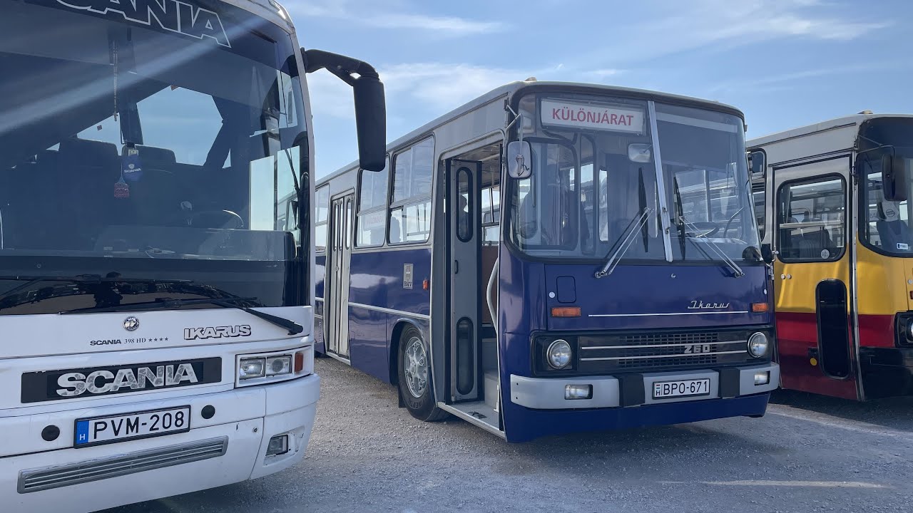 Ikarus 260 felvonulása aeropark ikarus találkozó 2021