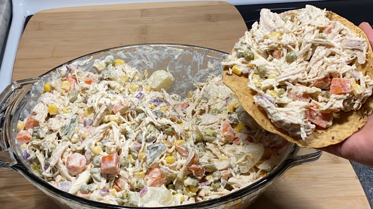 Ensalada De Pollo Fácil y Rápida