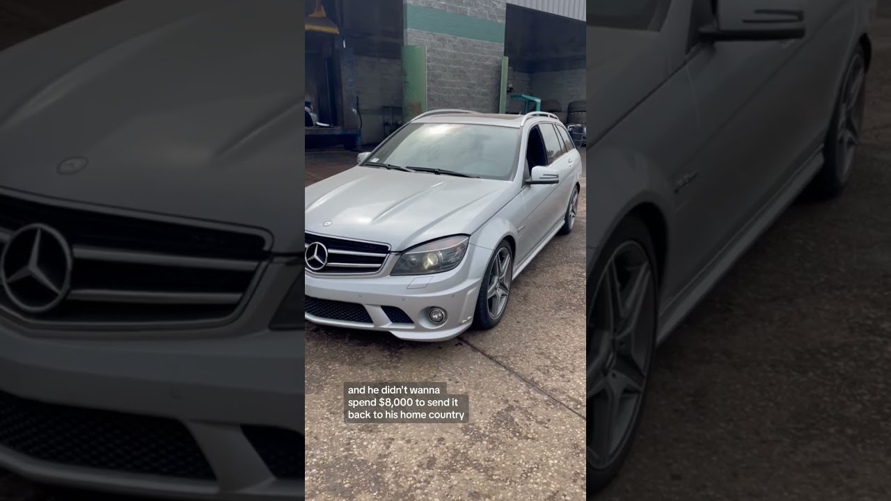 Illegally imported Mercedes C63 AMG #mercedesc63 #sportscars #rarecars #carstories #autopartscity