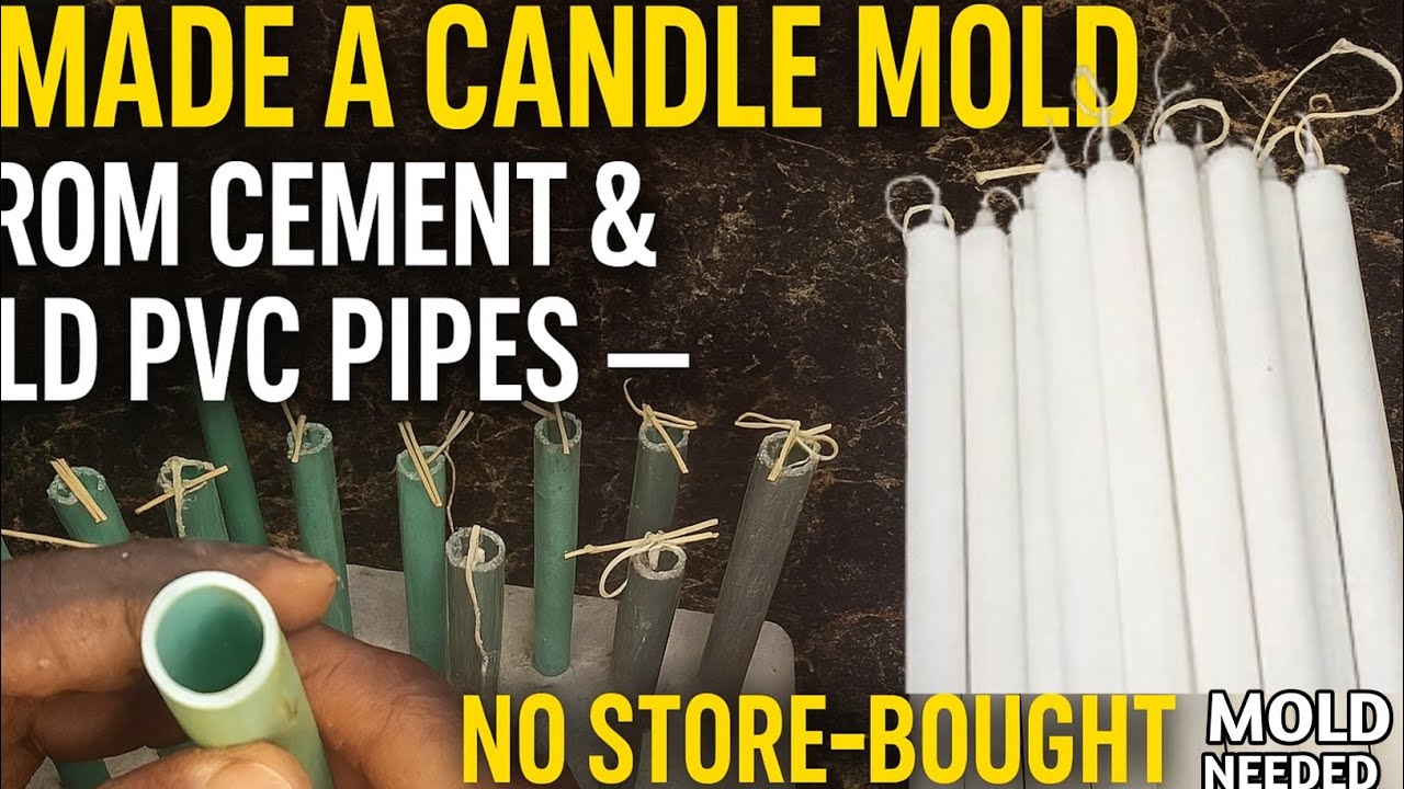 I Made a Candle Mold from Cement & Old PVC Pipes &mdash; No Store-Bought Mold Needed!