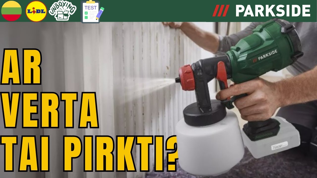 AKUMULIATORINIS DAŽŲ PURK&Scaron;TUVAS Parkside PFSA 20-Li B2 LIETUVIŲ LIETUVA KALBA LIDL