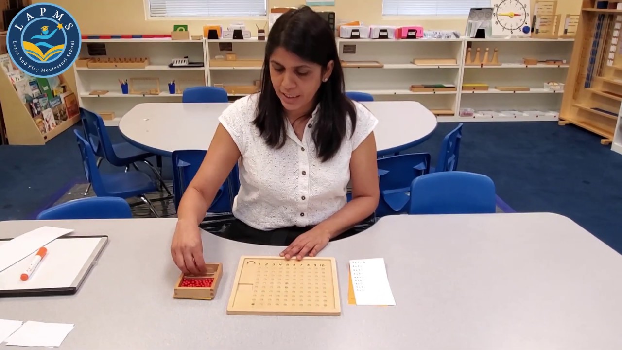 Learn Math the Montessori Way - Multiplication Bead Board - Learn & Play Montessori