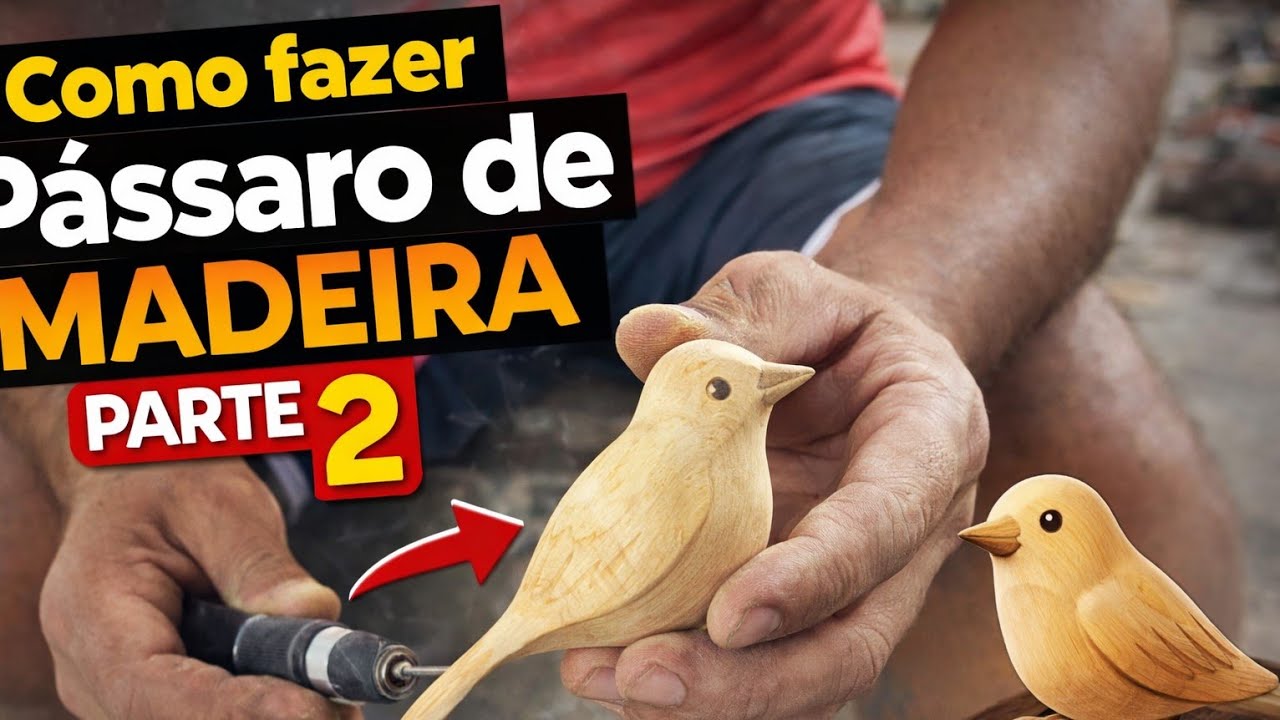 Como fazer pássaro de madeira parte 2